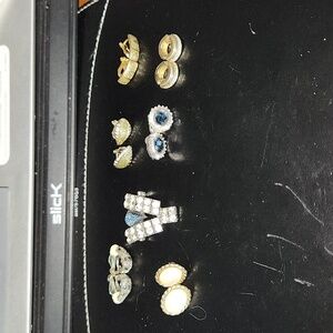 Vintage Clip Earrings and Pin